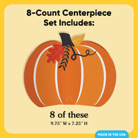 Fall Pumpkin 3D Centerpieces - 8 Ct
