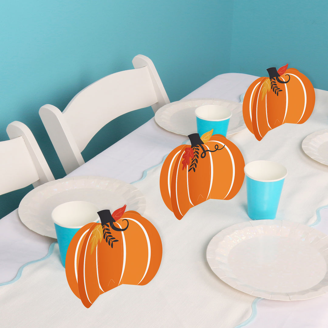 Fall Pumpkin 3D Centerpieces - 8 Ct