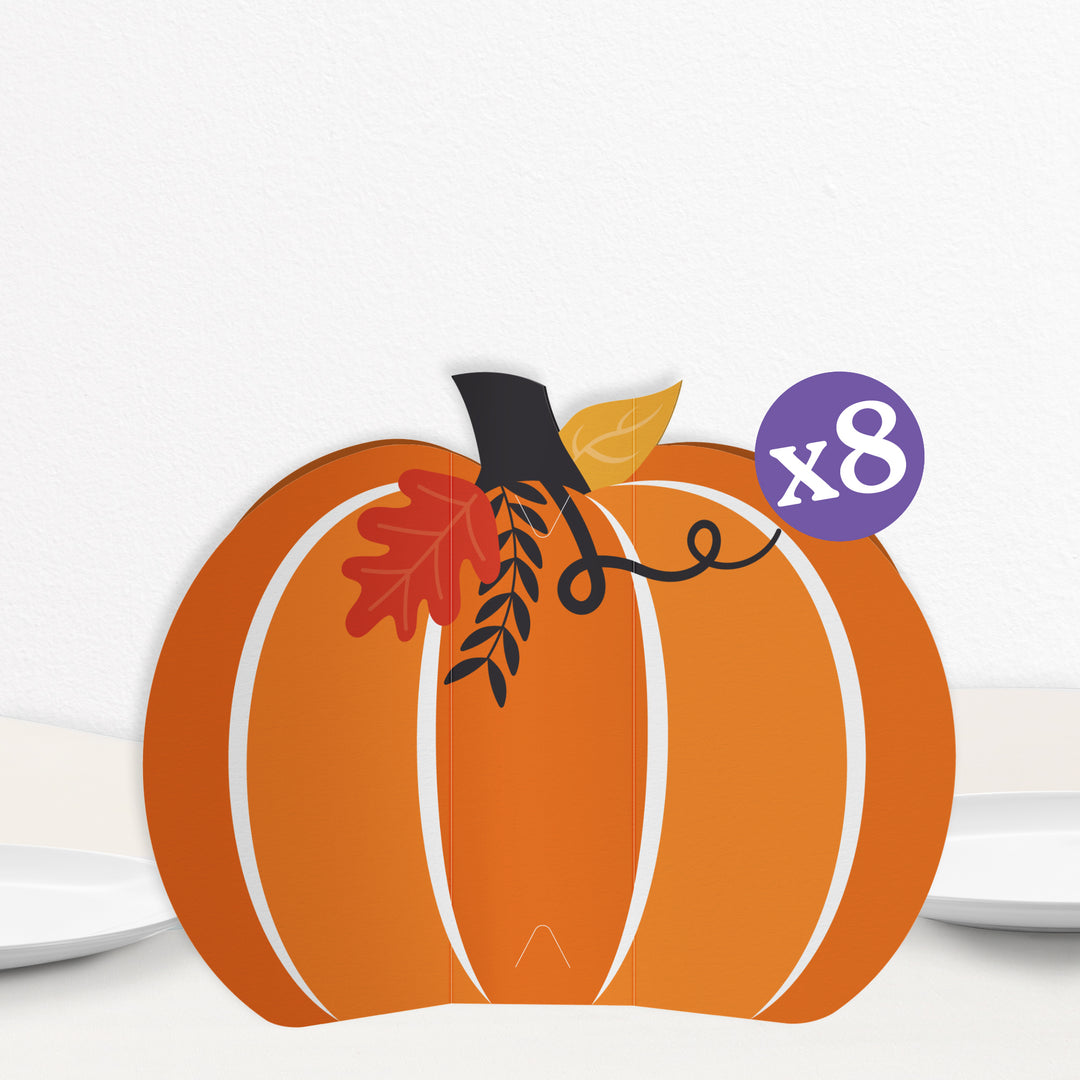 Fall Pumpkin 3D Centerpieces - 8 Ct