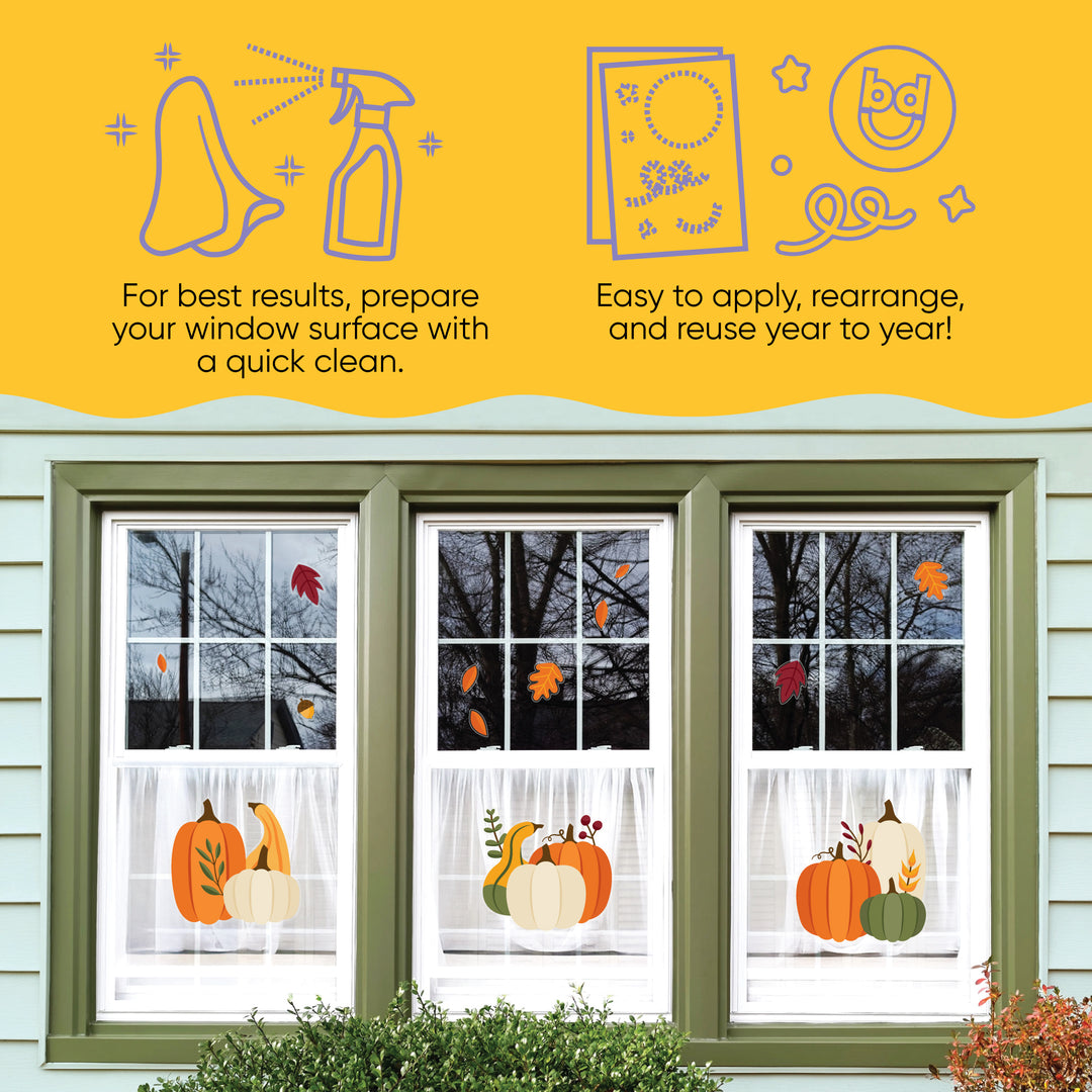 Fall Pumpkin Window Clings