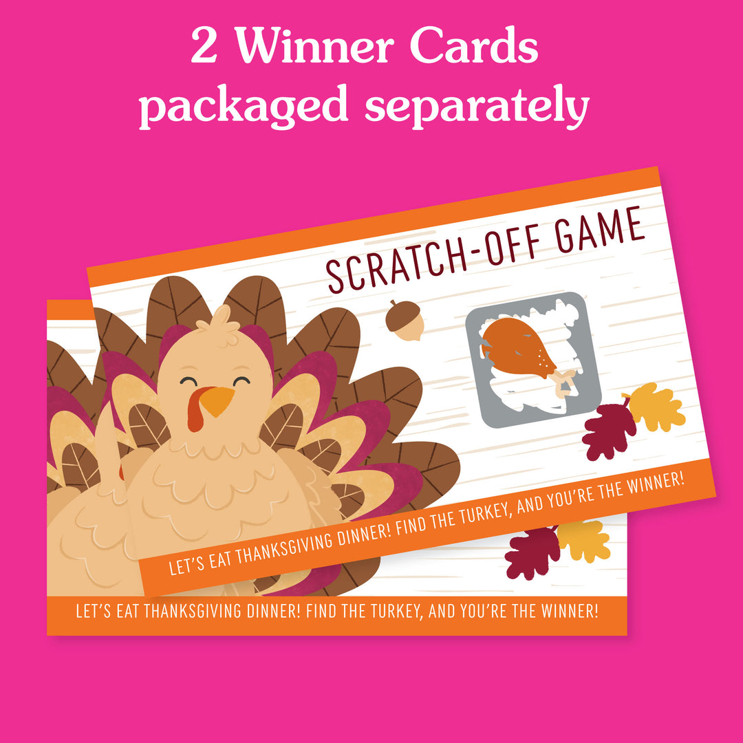 Fall Turkey Scratch Off Cards Game - 22 Ct