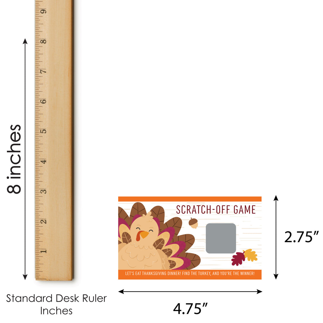 Fall Turkey Scratch Off Cards Game - 22 Ct