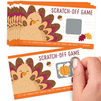 Fall Turkey Scratch Off Cards Game - 22 Ct