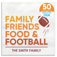 Custom Text Napkins - Family Friends Food and Football