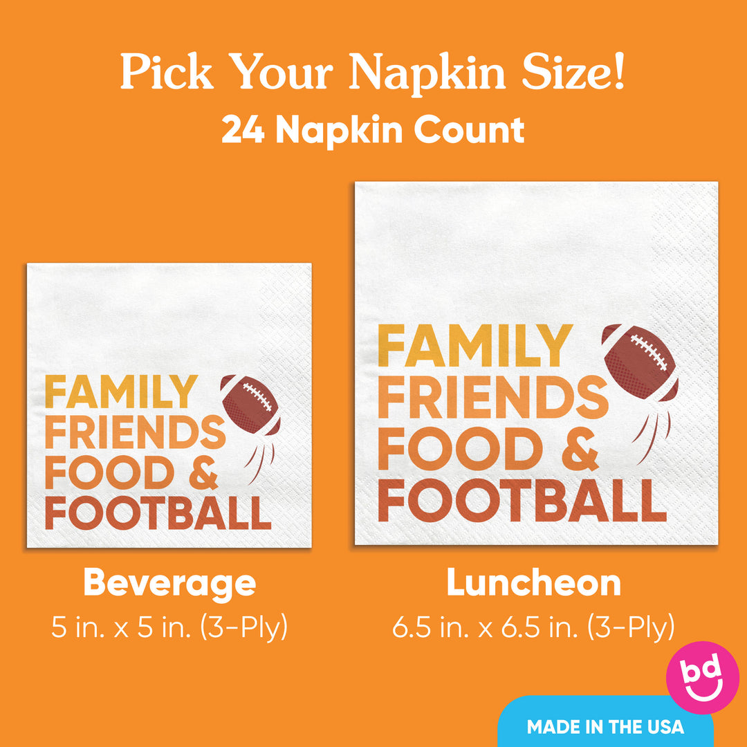 Napkins - Family Friends Food and Football