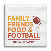 Custom Text Napkins - Family Friends Food and Football