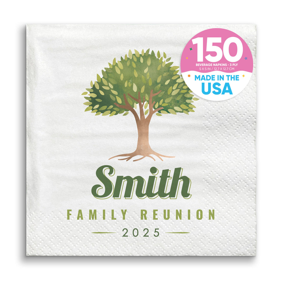 Custom Text Napkins - Family Reunion