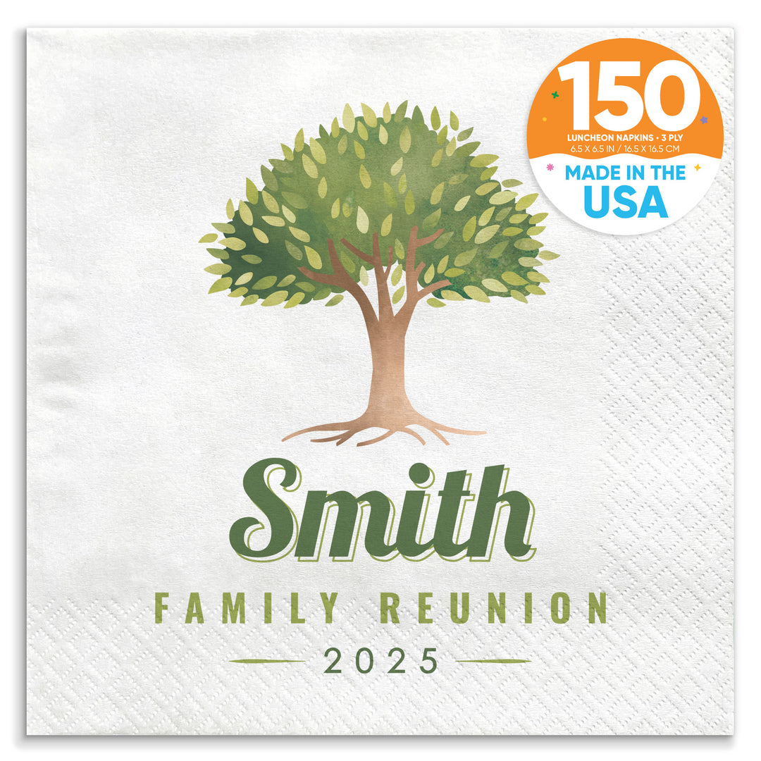 Custom Text Napkins - Family Reunion