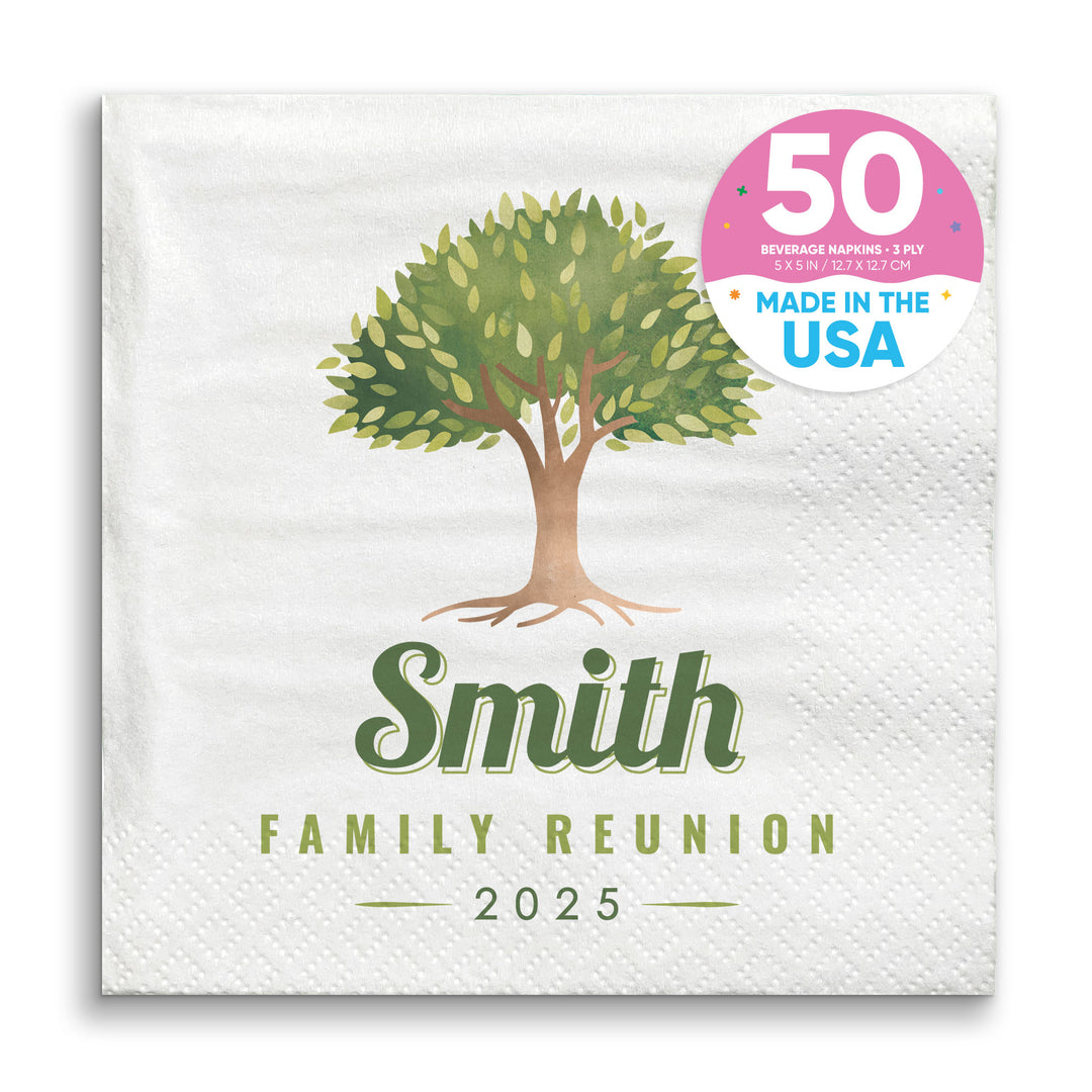 Custom Text Napkins - Family Reunion