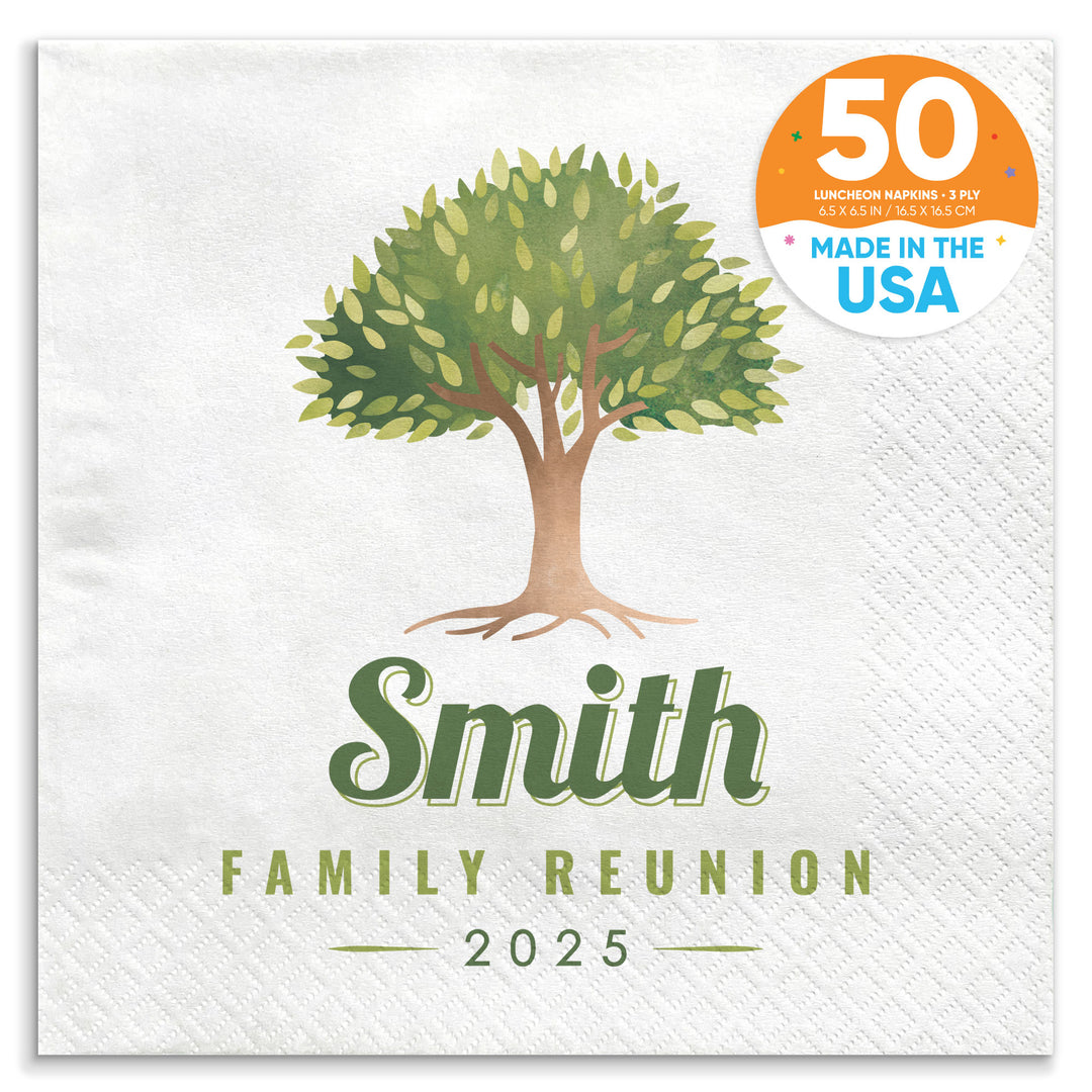 Custom Text Napkins - Family Reunion