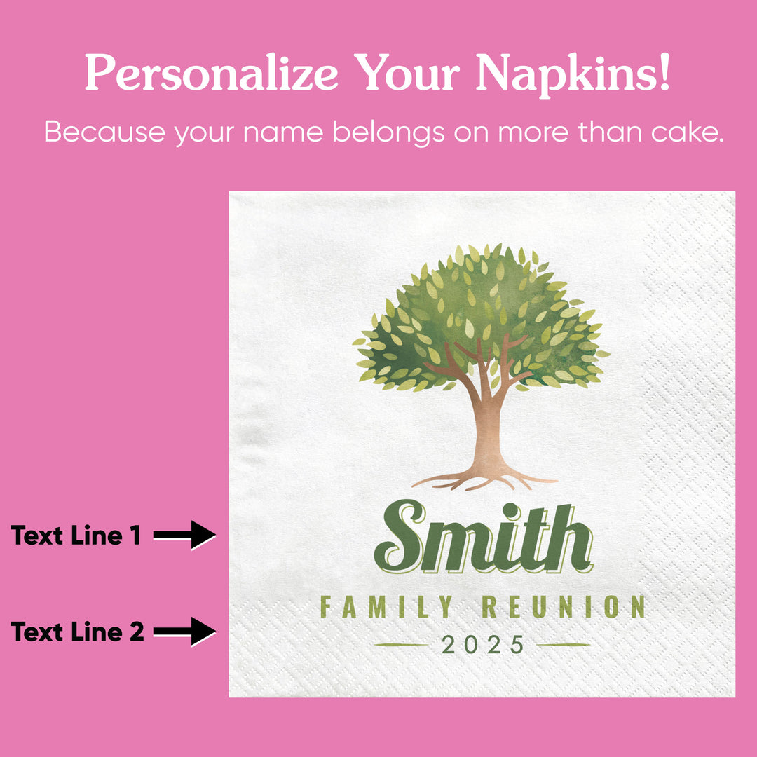 Custom Text Napkins - Family Reunion