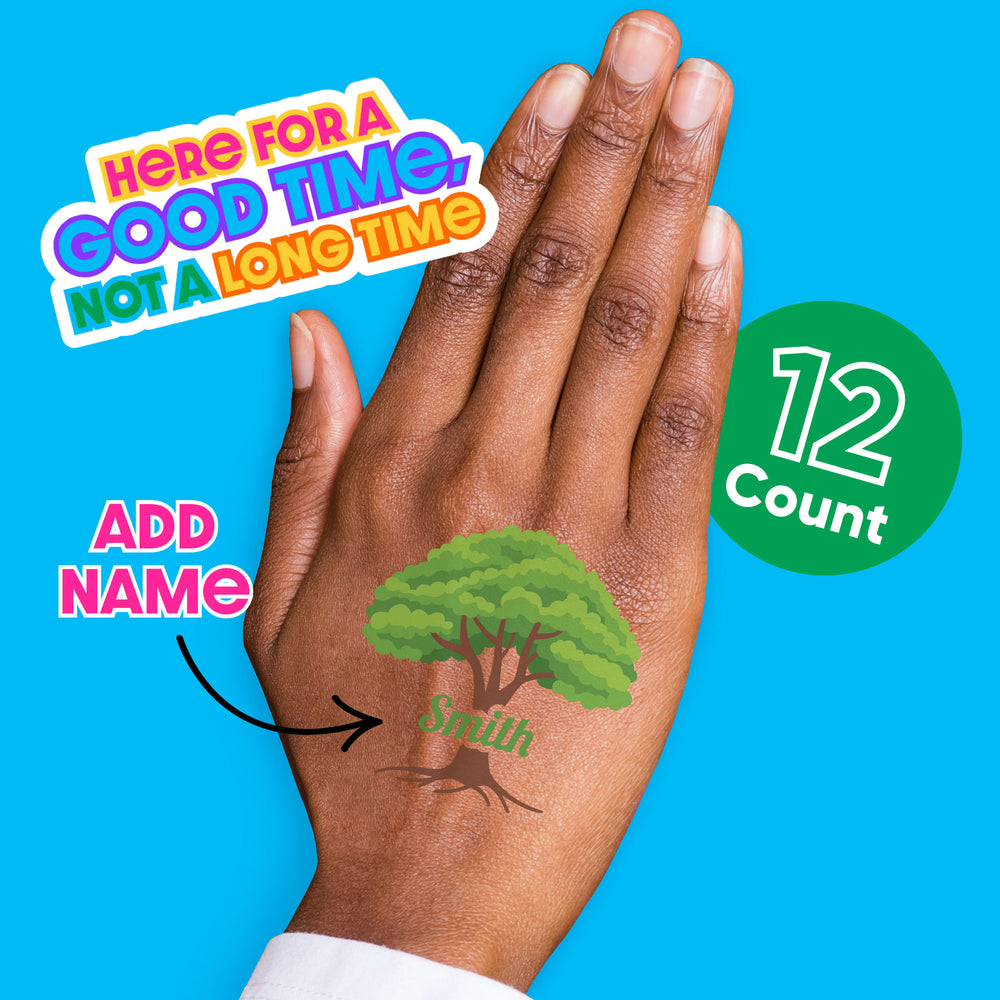Custom Family Tree Temporary Tattoos - 12 Ct