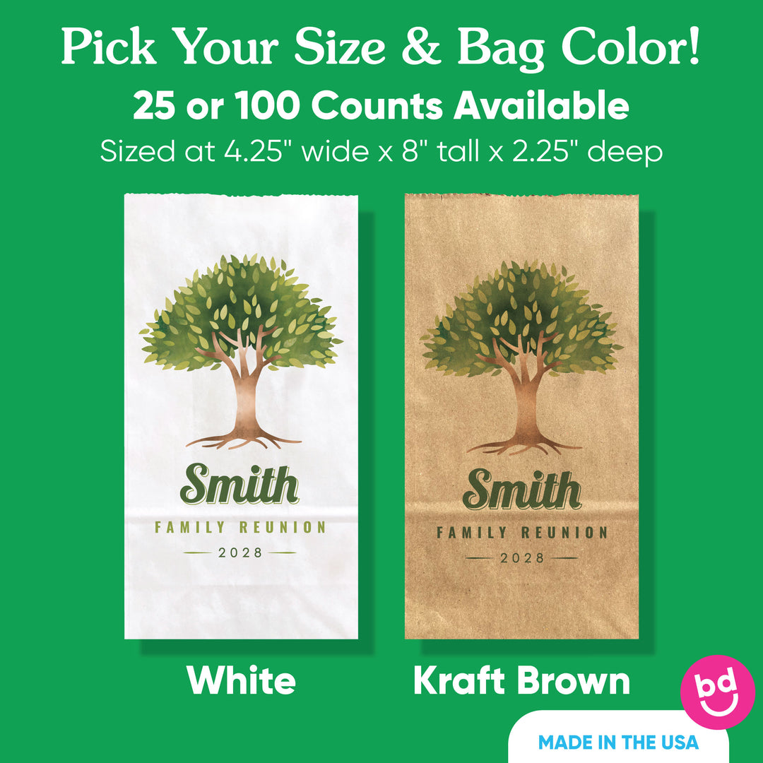 Custom Text Popcorn Bags - Family Reunion