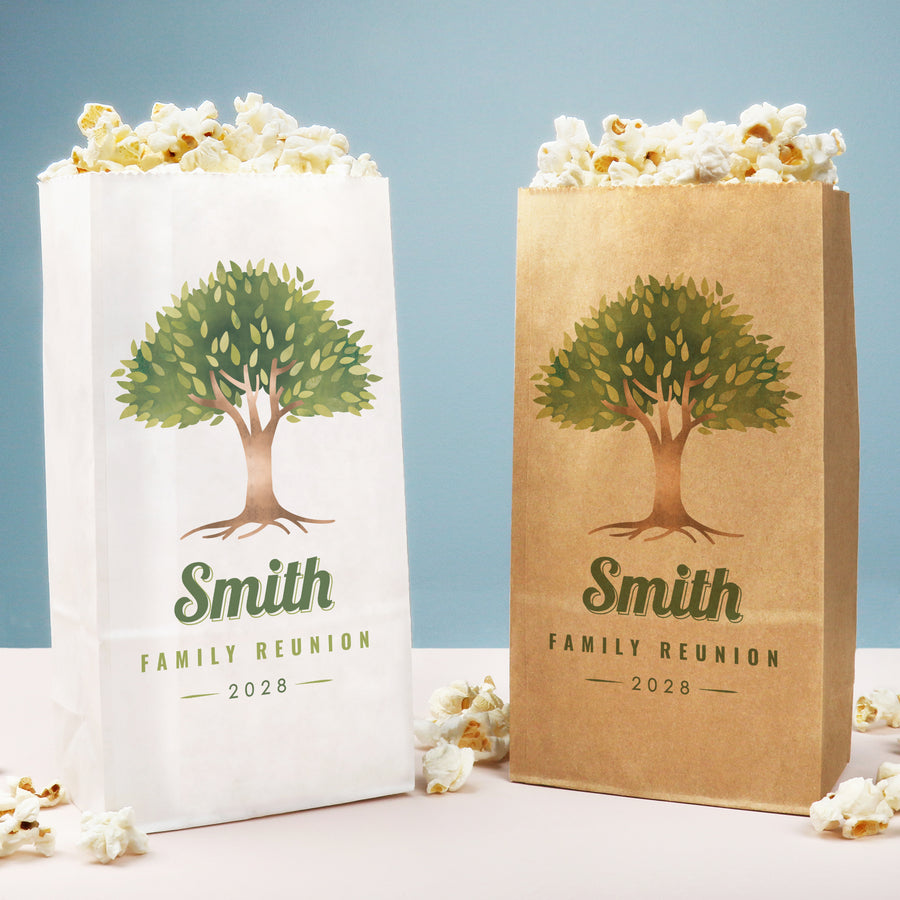 Custom Text Popcorn Bags - Family Reunion