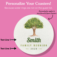 Custom Text Coasters - Family Reunion
