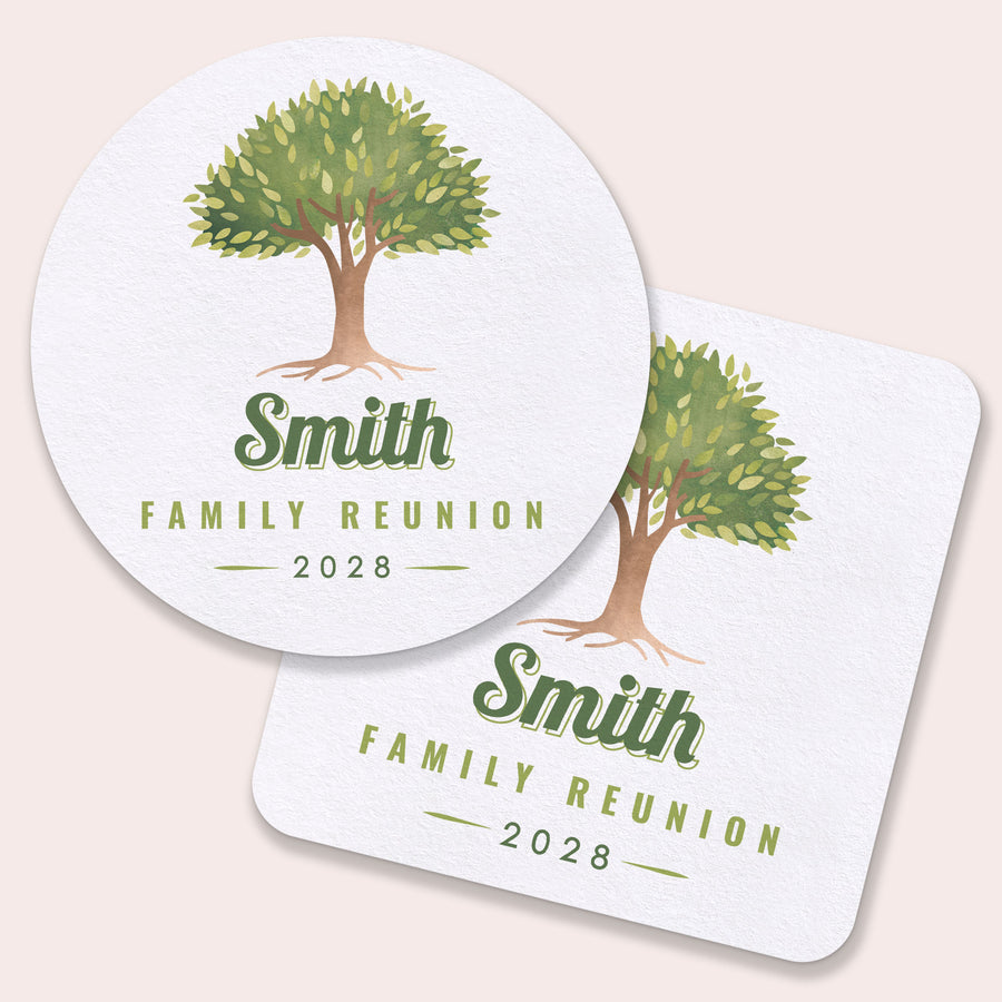 Custom Text Coasters - Family Reunion