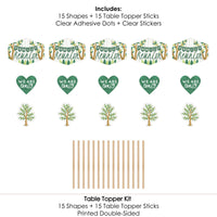 Family Tree Reunion - Family Gathering Party Centerpiece Sticks - Table Toppers - Set of 15