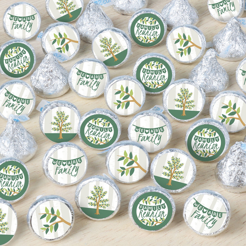 Family Tree Reunion - Family Gathering Party Small Round Candy Stickers - Party Favor Labels - 324 Count