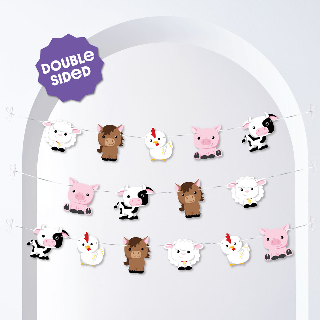 Farm Animals Garland Banner - 15 Pc