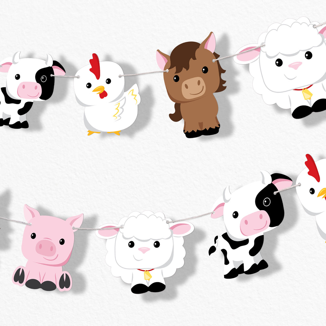 Farm Animals Garland Banner - 15 Pc
