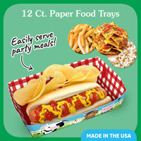 Sturdy paper food trays farm party