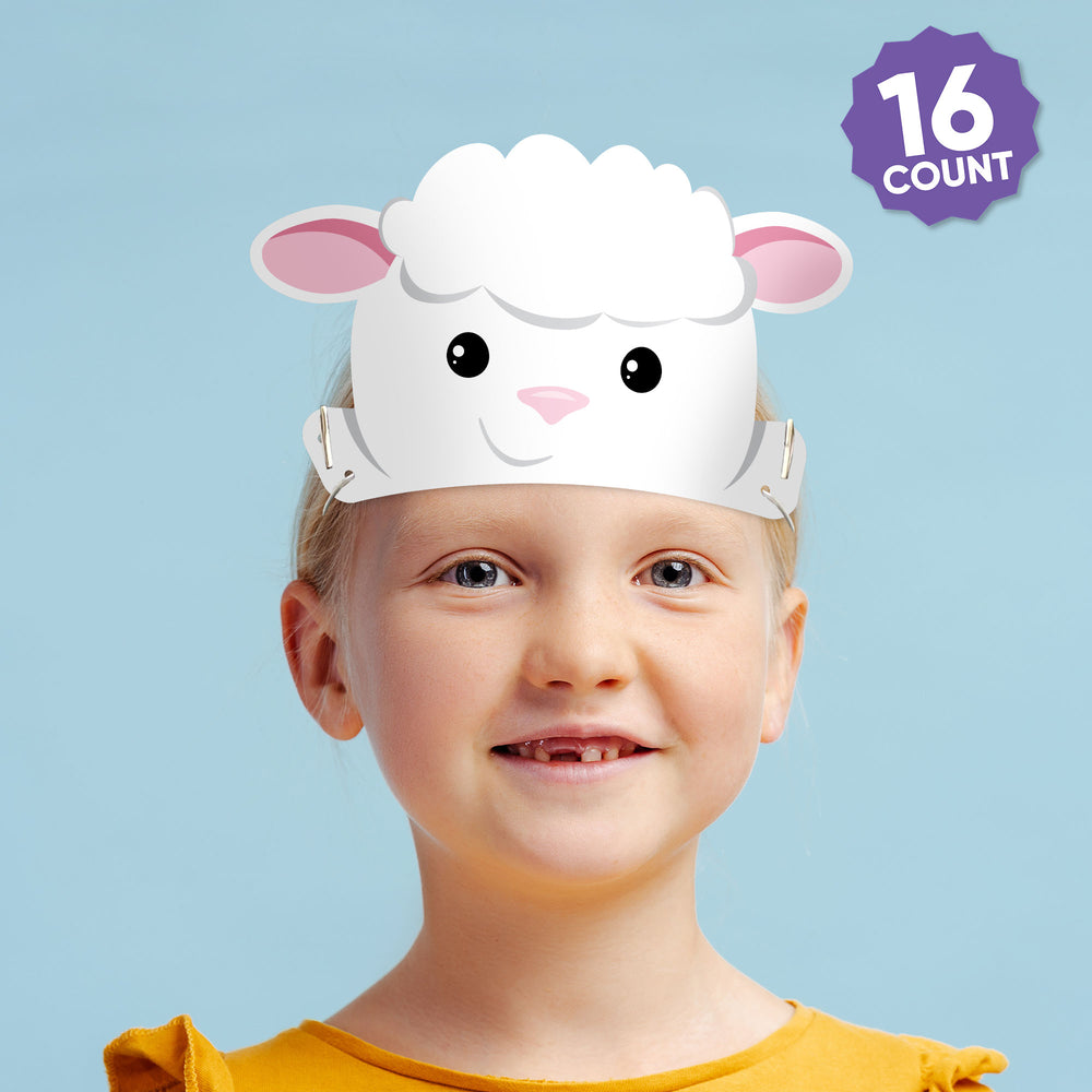 Farm Paper Animal Headbands - 16 Ct