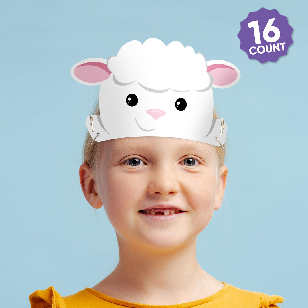 Farm Paper Animal Headbands - 16 Ct