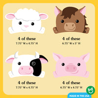 Farm Paper Animal Headbands - 16 Ct