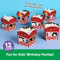 Custom Face Farm Animals Treat Boxes - 12 Ct