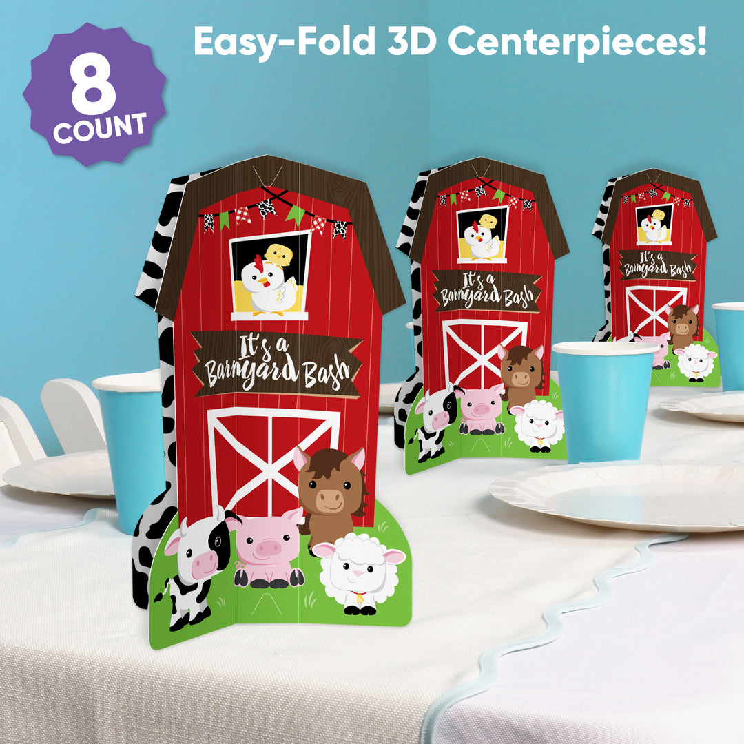 Farm 3D Centerpieces - 8 Ct