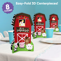 Farm 3D Centerpieces - 8 Ct