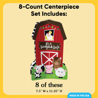 Farm 3D Centerpieces - 8 Ct