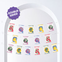 Farmers Market Seed Packets Garland Banner - 15 Pc