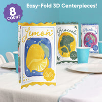 Farmers Market Seed Packets 3D Centerpieces - 8 Ct