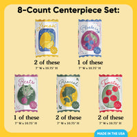 Farmers Market Seed Packets 3D Centerpieces - 8 Ct