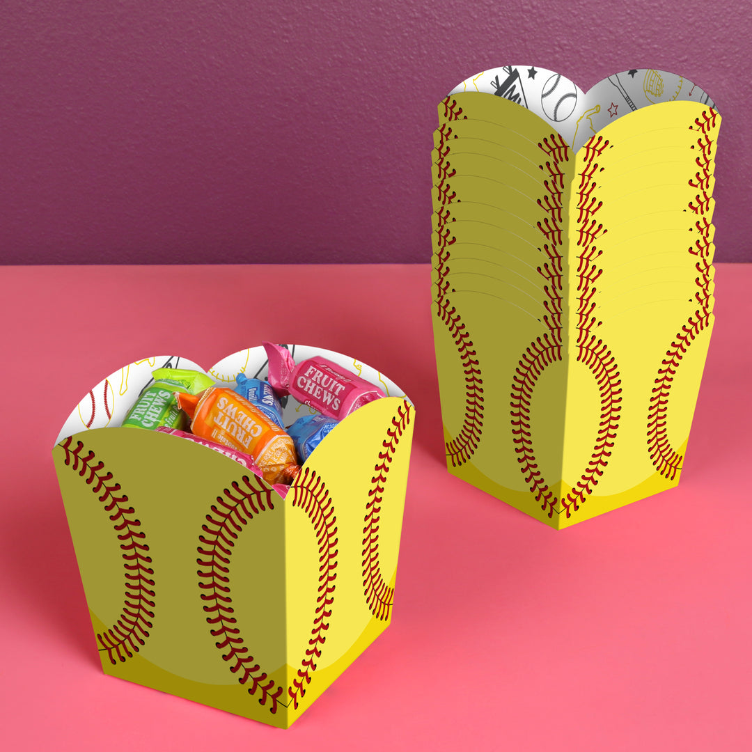 Fastpitch Softball Treat Boxes - 12 Ct