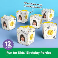 Custom Face Fastpitch Softball Treat Boxes - 12 Ct