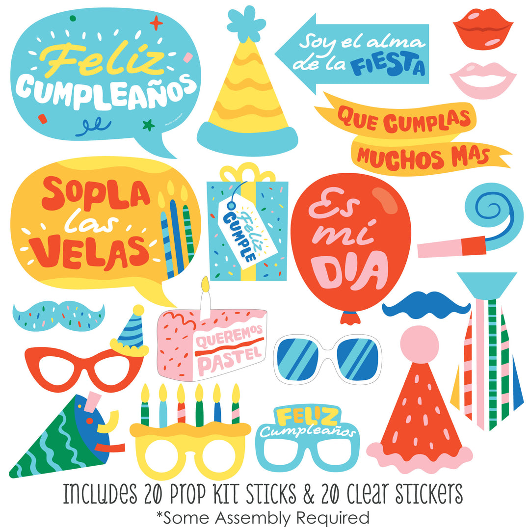 Feliz Cumpleano Photo Props
