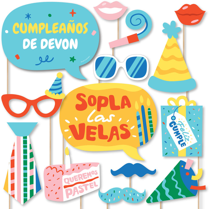 Feliz Cumpleanos Personalized Photo Props