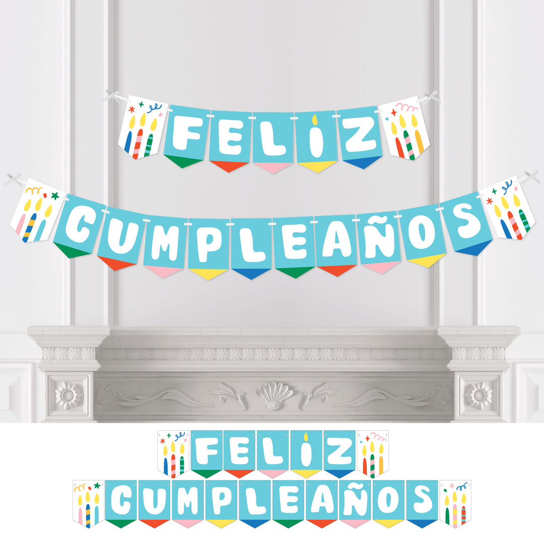 Feliz Cumpleanos Birthday Party Bunting Banner