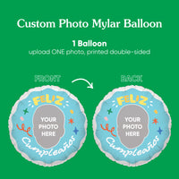 Personalized Feliz Cumpleanos Fun Face Photo Balloon