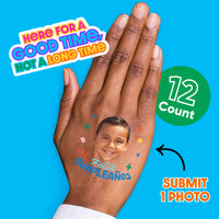 Custom Feliz Cumpleanos Temporary Tattoos - 12 Ct