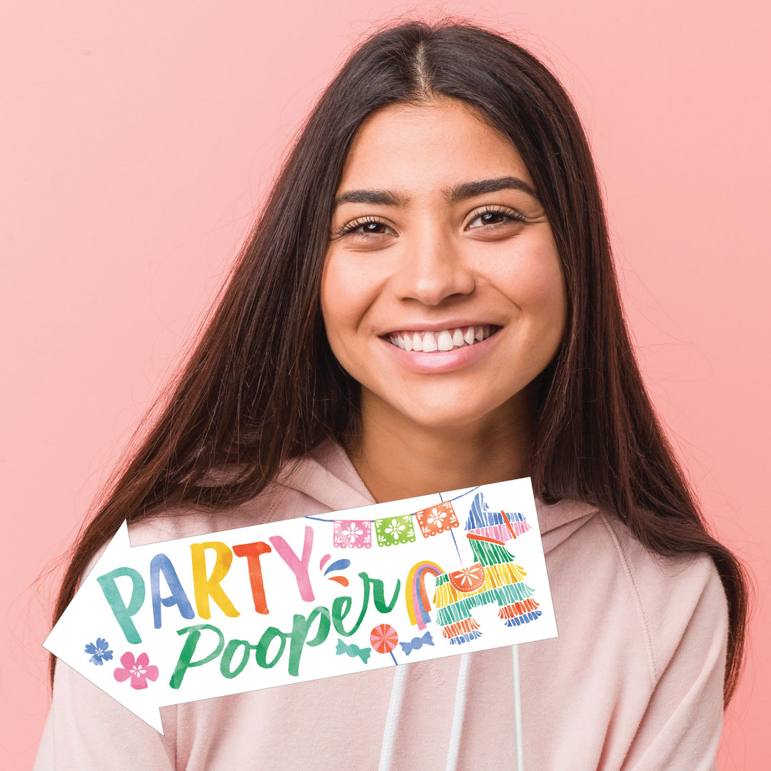 Fiesta party photo booth setup