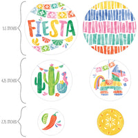 Fiesta table confetti showing size variety