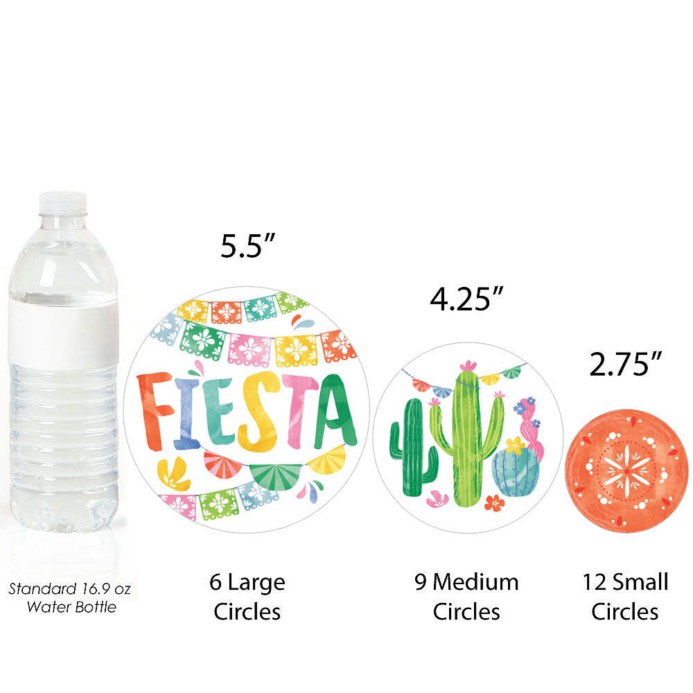 Fiesta table confetti showing size variety
