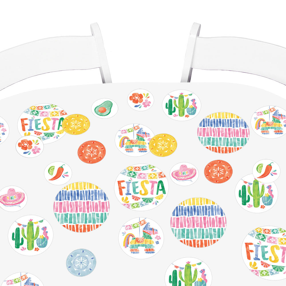 Fiesta giant circle table confetti full set