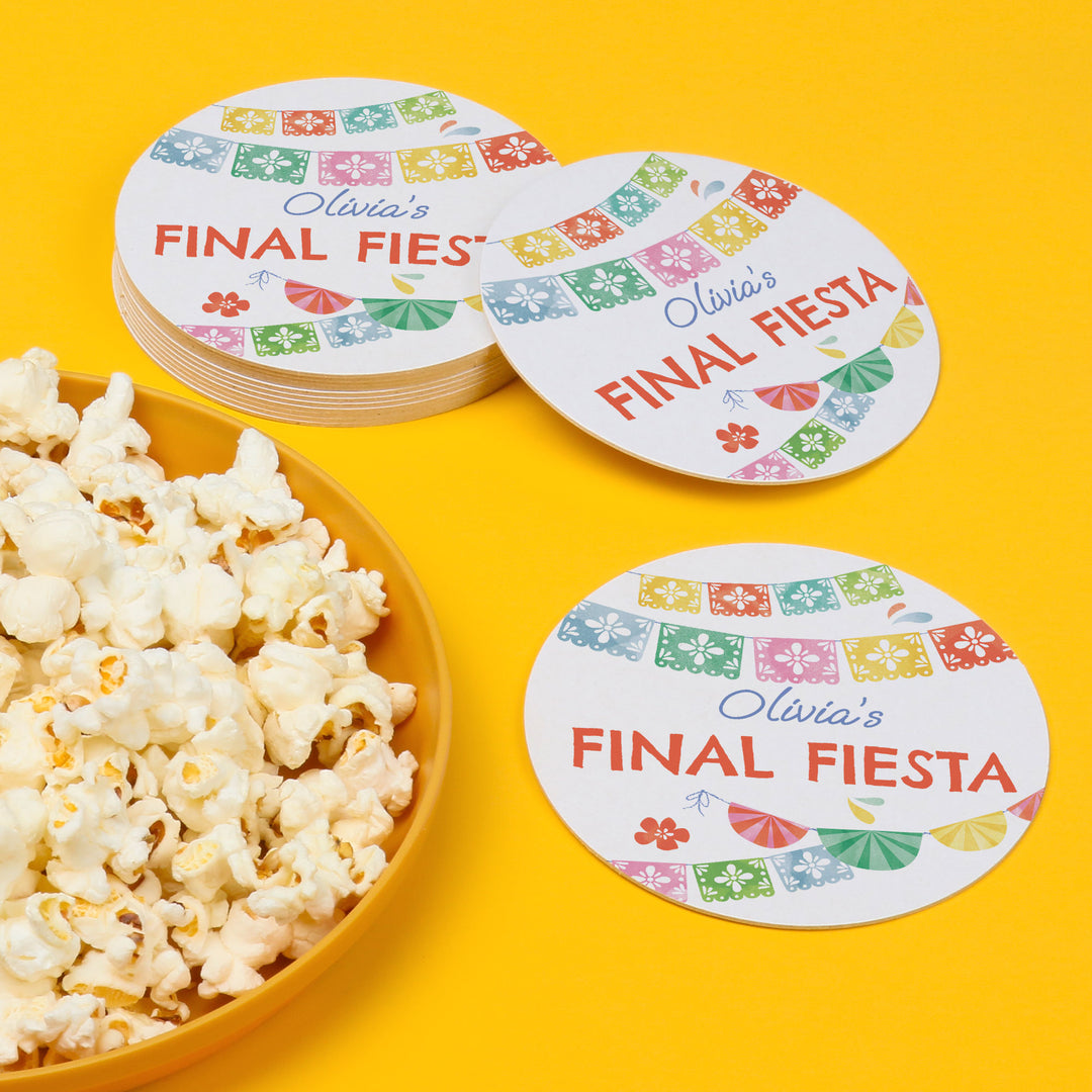 Fiesta coasters showing 25 count quantity