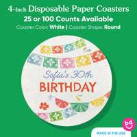 Fiesta coaster absorbent pulpboard detail