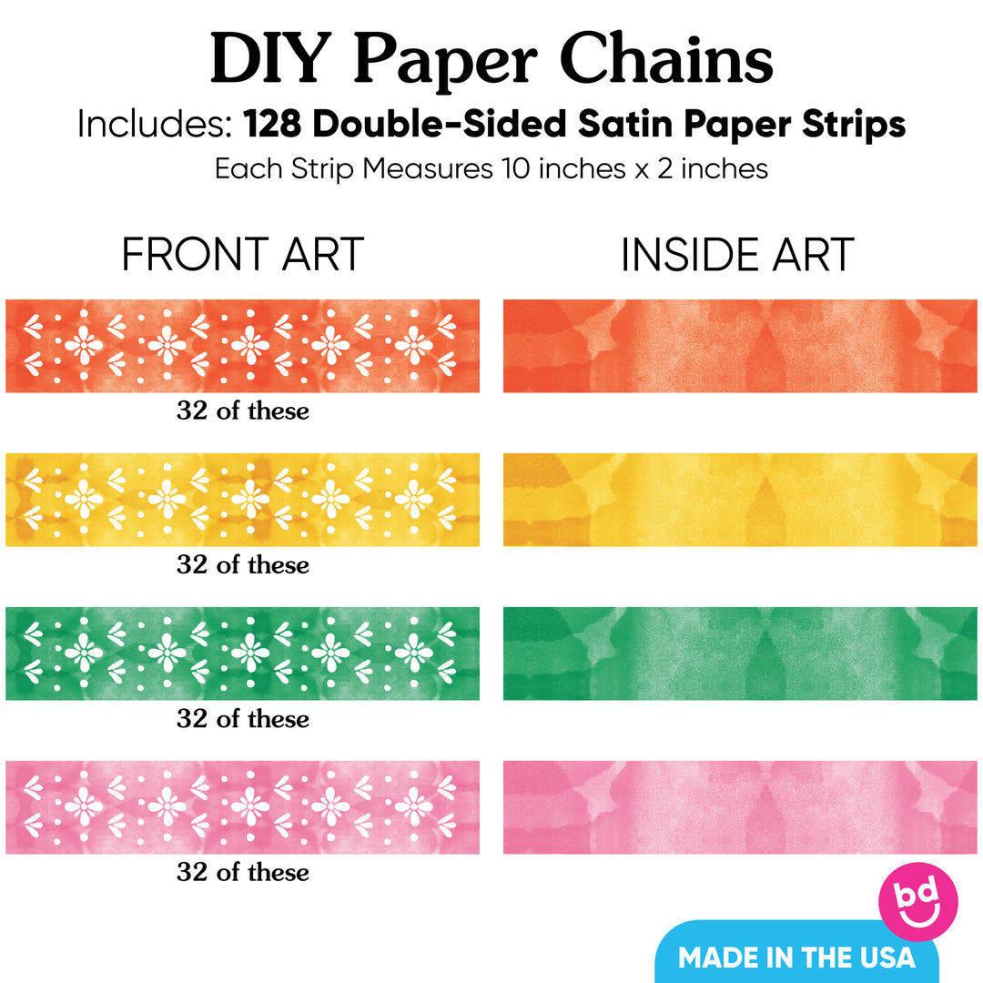 Fiesta DIY Paper Chains - 128 Pc