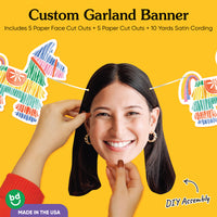Fiesta garland cardstock and string detail